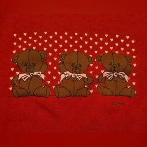 80's Teddy Bear Heart Sweatshirt Valentine